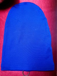 Urban Edge: Cobalt Blue Beanie with Ring