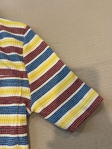 Classic striped multi color zara crop top