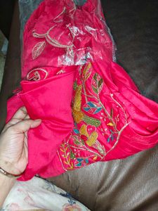 Embroidered pink Kurta set