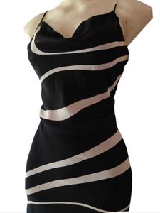 Elegant Black Asymmetrical Slip Dress🫠😍