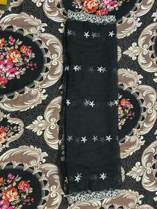 Elegant Black Embroidered Dupatta