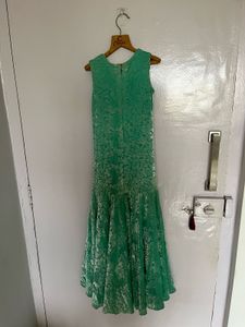 Green Velvet Maxi Dress