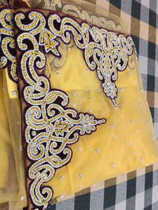 Embellished Yellow Saree