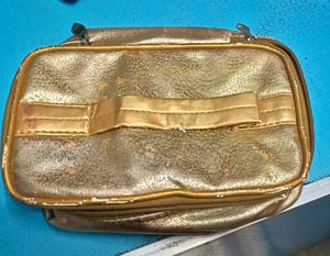 Gold Cosmetic Pouch/Bag