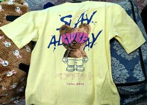 fresh branded oversized tshirt Yellow