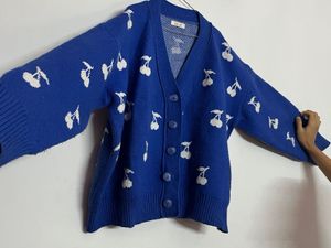 Blue cardigan