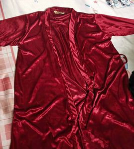 Satin Red Robe