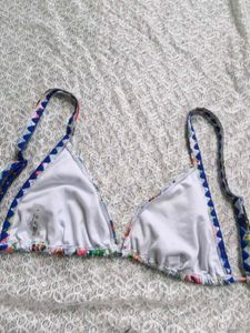 Floral Halter Neck Bikini Top