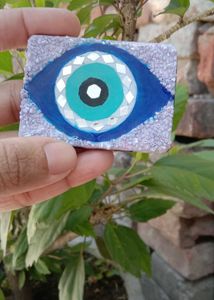 Beadwork Evil Eye Magnet -  Resin Coated