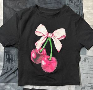 Cute Cherry Print T-Shirt