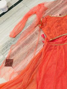 Peach Lehenga Choli Set