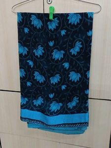 Beautiful Blue Floral Saree