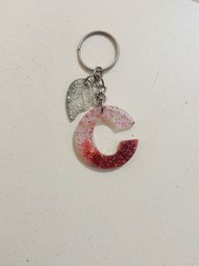 pick any one Glitter Letter Keychains