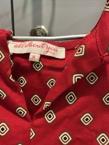 Stylish Red Printed Top
