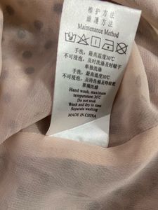 ONLY Pastel Peach Polka Dot Ruffle Neck Tops - Siz