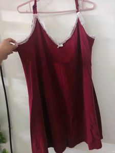 Elegant Red Lace Robe