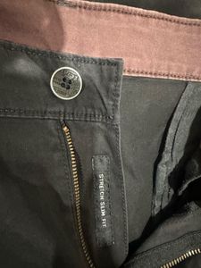 Jack and Jones Black Slim Fit Casual Trousers