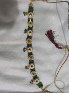 Emerald Green Beaded Choker Necklace