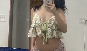 Floral Tie-Front Crop Top