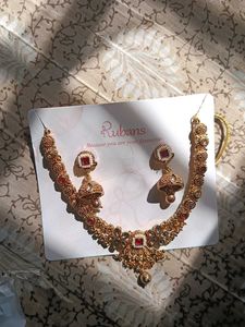 Gold Plated Necklace &amp; Earrings Set✨