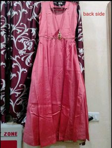 Elegant Pink Ethnic Gown with Embellishment