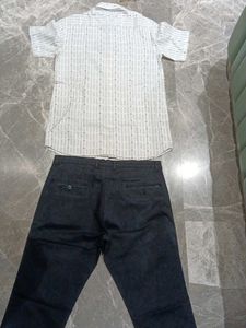 Men's Casual Short-Sleeve Shirt and Pants Set