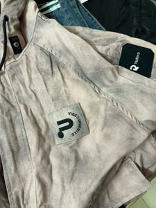 Stylish Pink Washed Jacket