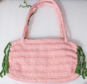 Multi colour handmade crochet shoulder bag