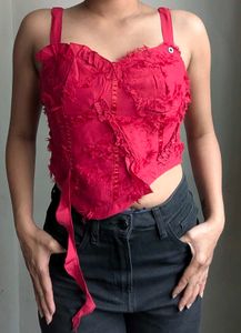 Hot Pink Corset Style Top