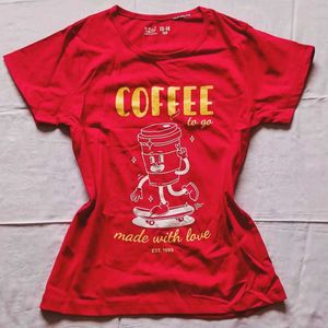Red Coffee To Go Graphic T-Shirt