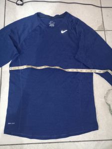 Men's Navy Nike Long Sleeve Shirt