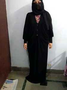 Elegant Black Abaya with Hijab
