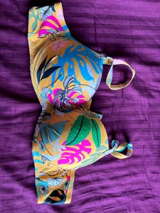 Beach Wear Floral Yellow Bra 42 Size