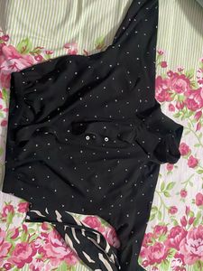 Black Print Blouse