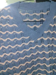Blue And White Top