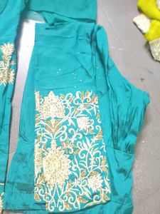 Embroidered Teal Kurta set