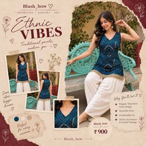 Elegant Teal Bandhani Kurta Set