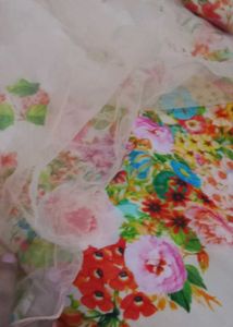 Floral Print Girls Party Dress