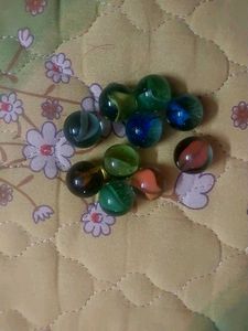 Vintage Glass Marbles - Collection (10 Pieces)