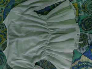 Elegant Ruched Waist Bell Sleeve Top