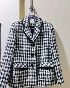 korean Tweed Blazer Jacket