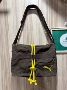 Puma Coffee Brown Rope Lock Shoulder Bag