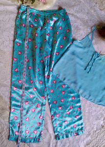 Cute Heart Print Pajama Set