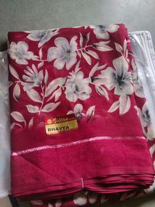 Beautiful Floral Print Saree