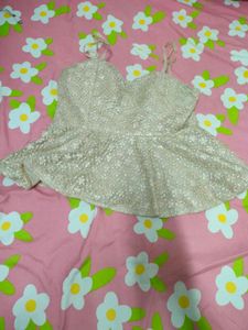Chic Peplum Top with Lace Detail