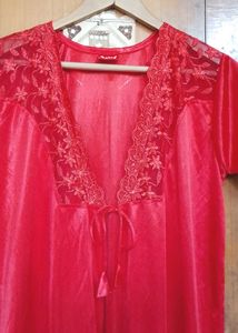 Brand new Elegant Red Nightgown with Lace Detail