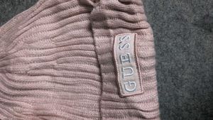 Guess Pink Knit Beanie Hat