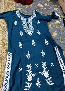 Elegant Teal Embroidered Kurta