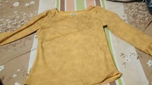 Embellished Mustard Yellow top