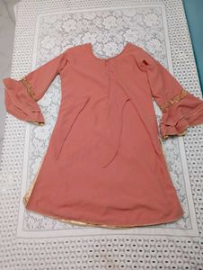 Coral Embroidered Gharara Suit